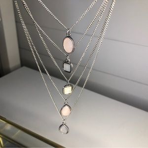 Layered Jewel Pendant Necklace
